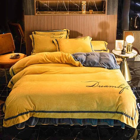 Double Bed Velvet Bedding Double Bed Korean Version Of Coral Fleece Bed Winter Thick