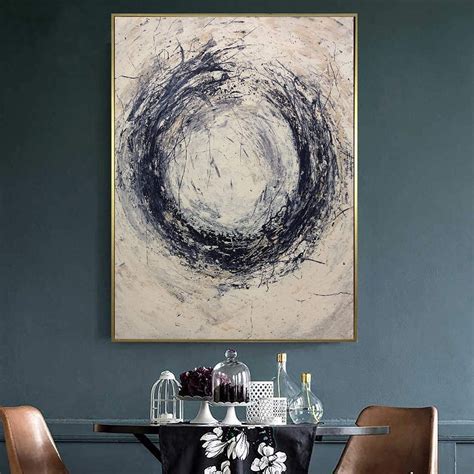 Large Abstract Painting Original Oversize Black And White Abstract