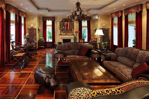 Contemporary African Safari Decor Living Room Ideas