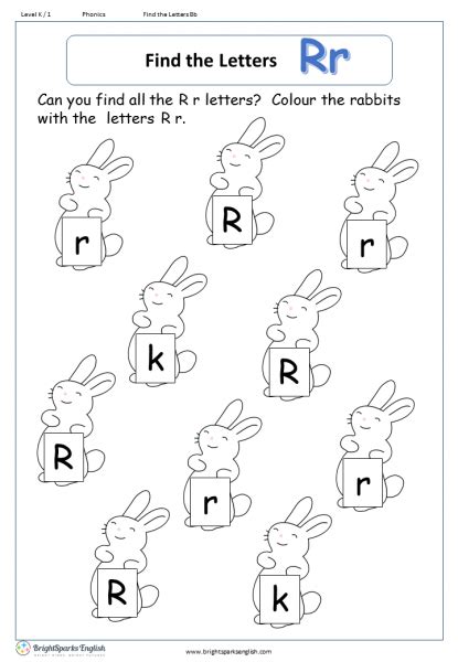 Maybe you would like to learn more about one of these? Find The Letter R Worksheet - English Treasure Trove