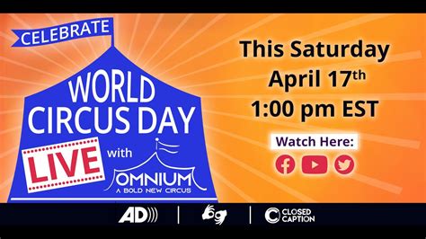 World Circus Day Live With Omnium Youtube