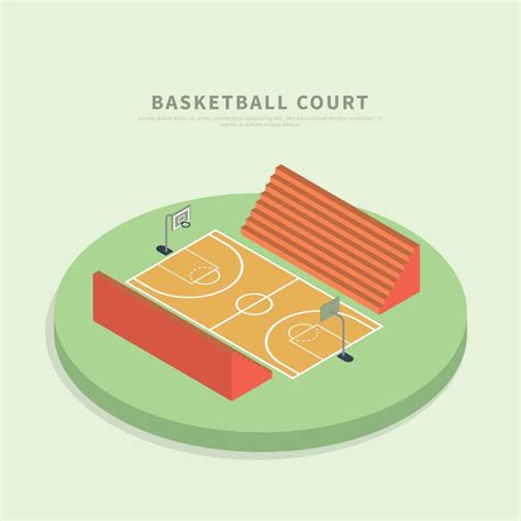 Isometric Basketball Court Illustration 183774 Vector Art At Vecteezy