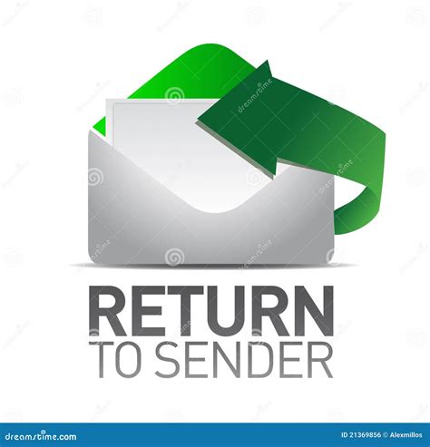Return To Sender Line Icon Returned Mail Envelope With Curved Arrow