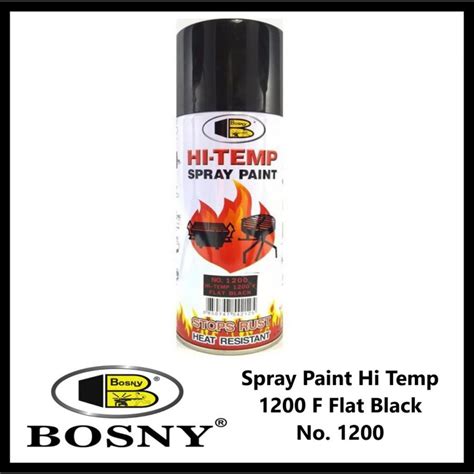 Bosny Hi Heat Resistant Spray Paint Gloss Black Color