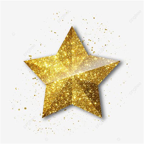 Three Dimensional Stars Png Image Golden Three Dimensional Hand