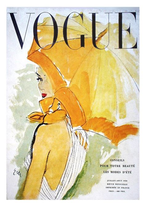 Vogue Magazine Poster Vintage Magazine Cover Yellow Art Print