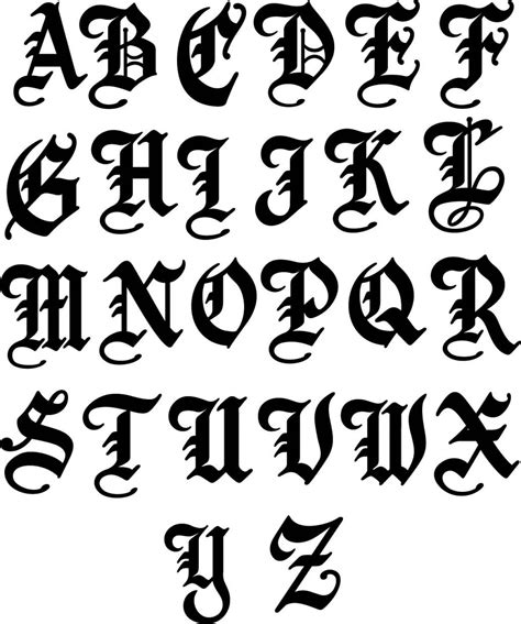 Old English Letters Drawing At Getdrawings Free Download