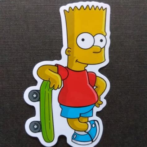 Bart Simpson The Simpsons Sticker Skateboard Luggage Laptop Hobbies