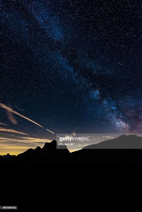 Italy Dolomites Milky Way Over Monte Pelmo High Res Stock Photo Getty