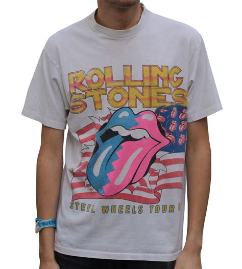 Vintage Rolling Stones 1989 Steel Wheels Tour Shirt Size L Fits