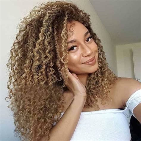 See more ideas about curly hair styles, natural hair styles, hair styles. 2020Thick Afro Hair Wig Brown Long Kinky Curly Long Ombre ...