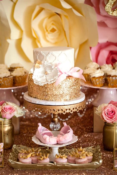 Baby shower decorations are all about the small details. Kara's Party Ideas Pink & Gold Butterfly Baby Shower ...