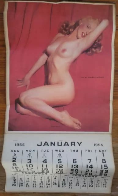 VINTAGE MARILYN MONROE Golden Dreams Nude Pose Calendar Pin Up