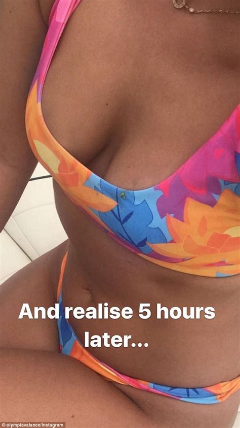 olympia valance shares her bizarre bikini photo fail daily mail online