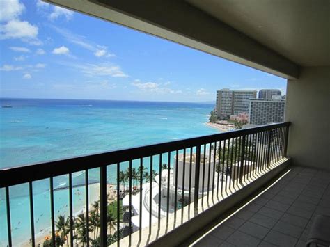 Balcony View From 36th Floor Picture Of Aston Waikiki Beach Tower