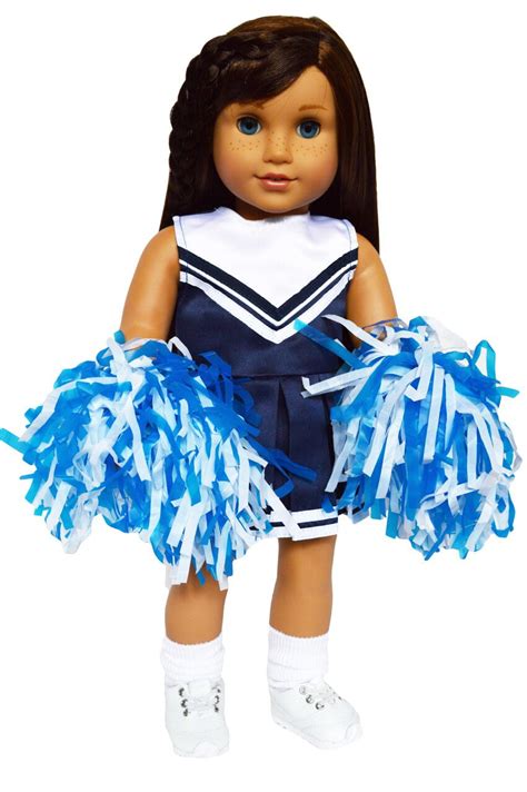 Blue Cheerleader Fits American Girl Dolls And My Life As Dolls 18 Inch