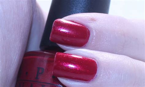 OPI Nail Polish And Merle Norman Lip Polish In Hussy Swatches And