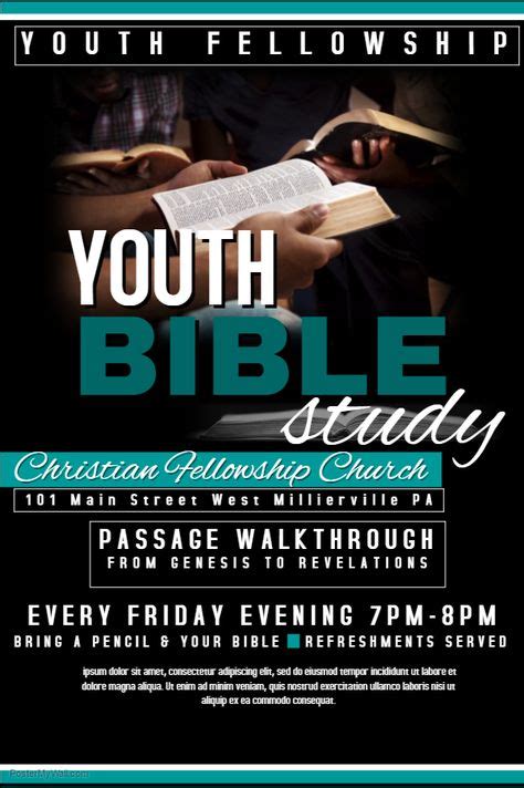 Youth Bible Study Flyer Click On The Image To Customize On