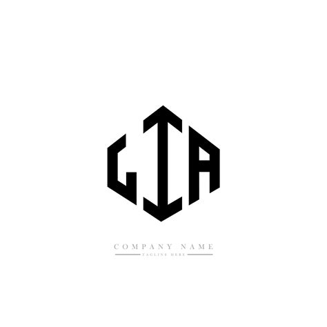 Diseño De Logotipo De Letra Lia Con Forma De Polígono Diseño De