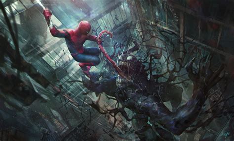 Spider Man Vs Venom By Akia Koiguchi Rmarvel