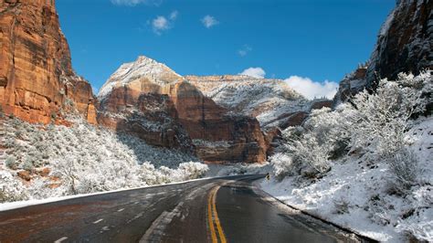 Zion National Park Weather Snow Blankets Southwest Utah