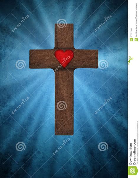 Christian Cross With Heart Stock Photo Image Of Belief 50302766