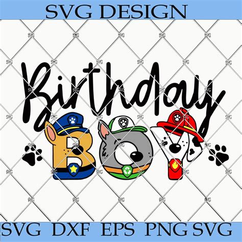 Birthday Boy Paw Patrol Cartoon SVG, Paw Patrol Movies SVG, Birthday