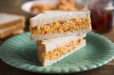 Beat in mayonnaise and garlic powder; The Lee Brothers' Pimento Cheese Recipe - NYT Cooking