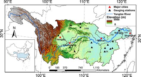 The Geographic Location And Topography Of The Yangtze River Basin The