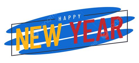 Happy New Year Banner In Png Transparent Background F