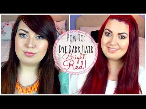If you've lightened your black hair but you've noticed gray roots growing in, you can use a root cover up spray. How To Dye Dark Brown Hair Bright Red Without Bleaching ...