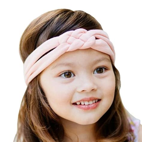 Fashion Kids Girls Headband Solid Color Twist Knot Headband Kids
