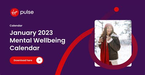 January 2023 Wellbeing Calendar Virgin Pulse