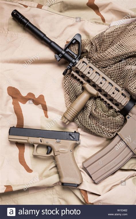 Weapons And Military Equipment Of Special Operations Forces Soldier