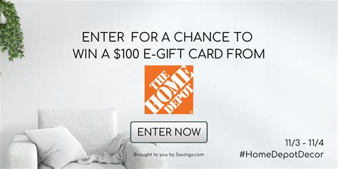 Enter To Win Home Depot Gift Cards Southern Savers