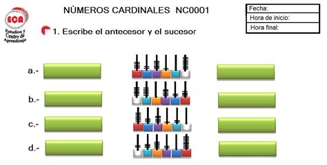 MatemÁtica Eca De EnseÑanza BÁsica NÚmeros Cardinales Actividades