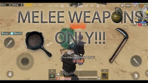 Pubg Mobile Melee Only Mode Gameplay Rare Youtube