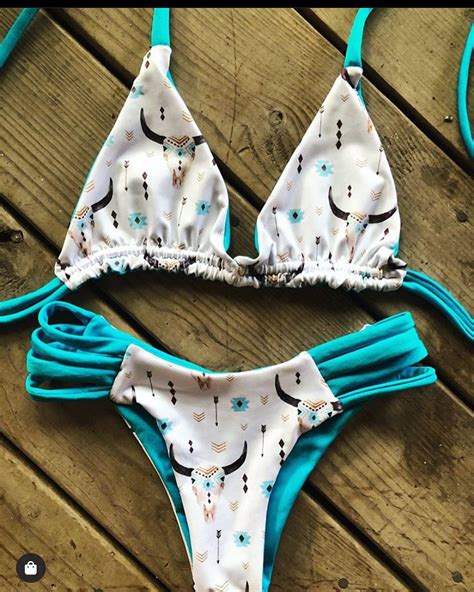 Cowskull And Turquoise Swimsuit Cute Cowgirl Outfits Swimsuits Cute Country Outfits