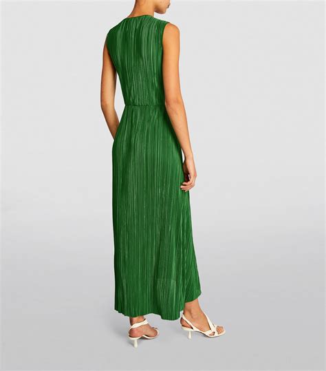 womens maxandco green pleated maxi dress harrods uk