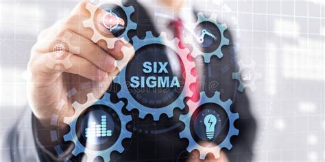 Six Sigma Manufacturing Quality Control Process Improving Concept Stock Illustration