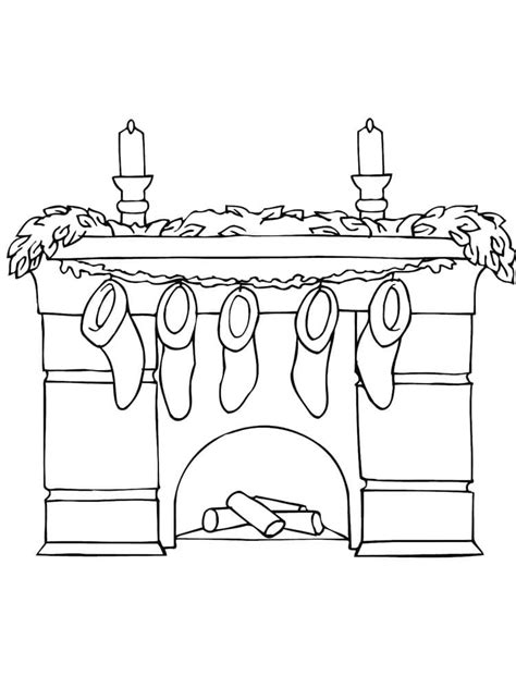 Fireplace 1 Coloring Page Free Printable Coloring Pages For Kids