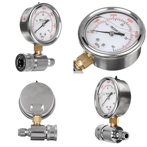 Axial Hydraulic Pressure Gauge Test 40mpa 6000psi Stainless Steel Indi