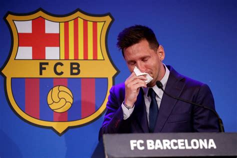 End Of An Era Tearful Lionel Messi Confirms He Is Leaving Barcelona In Talks With Psg Sports