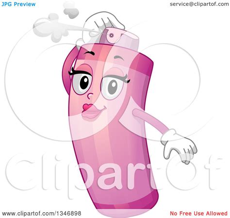 Vector cartoon characters with different dresses, shoes and hairstyles. Clipart of a Cartoon Pink Hair Spray Character - Royalty ...