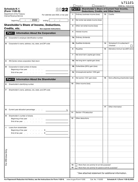 Irs Form 1120 S Schedule K 1 Download Fillable Pdf Or Fill Online
