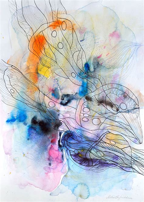 Original Watercolor Abstract Paintings Behance