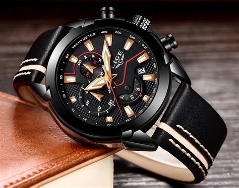 2018 LIGE Design Business Fashion Watches Men S Leather Sports Date