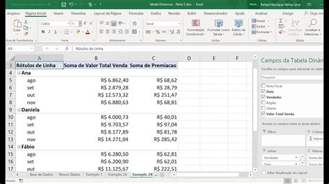 Tabelas Dinâmicas no Excel Parte Porcentagens e Campos Calculados YouTube