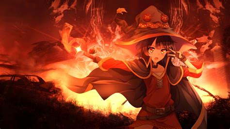 Обои Megumin Konosuba аниме арт аниме мультфильм Hd Hdv 720p 16