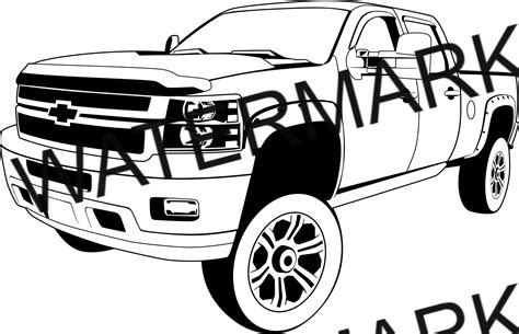 Lifted Chevy Truck SVG Etsy